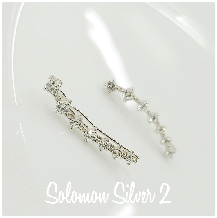 crystal-earrings-207.jpg Zirconia Climber Earrings CZE 207 - Image 1