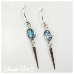 Blue Topaz Crystal Earrings CZE 213