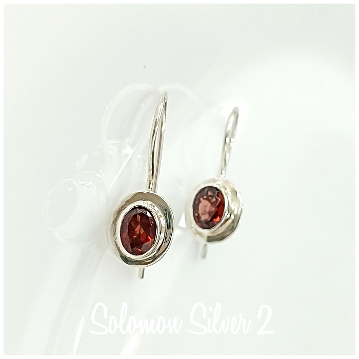 crystal-earrings-247.jpg Garnet Earrings CZE 247 - Image 1