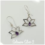 Amethyst Lotus Earrings CZE 250