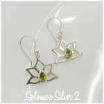 Peridot Lotus Earrings CZE 252