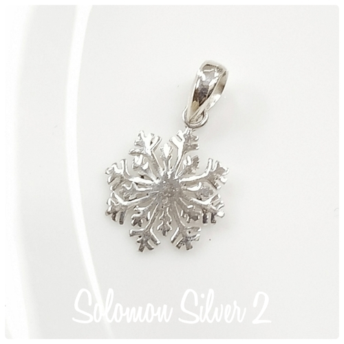 sterling-silver-pendant-056.jpg Silver Snowflake Pendant SVP 056 - Image 1