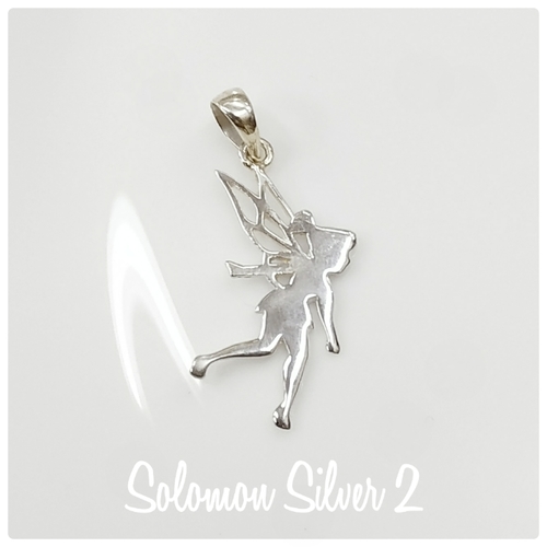 sterling-silver-pendant-058.jpg Silver Tinkerbell Pendant SVP 058 - Image 1