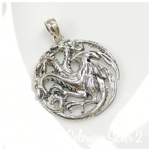 sterling-silver-pendant-060.jpg Silver Dragon Pendant SVP 060 - Image 1